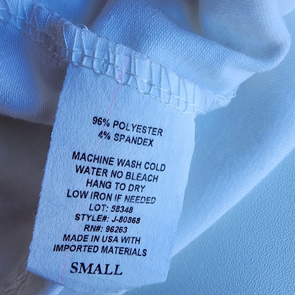 Olivia Rae Baby Doll Shirt Womens White Crop Top Drop Ruffle Hem BOHO sz S - Picture 10 of 10